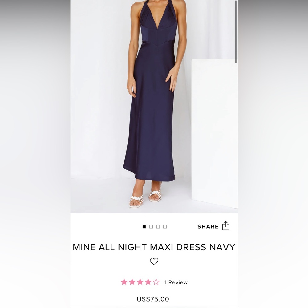 Navy Hello Molly Up All Night Dress Size 4